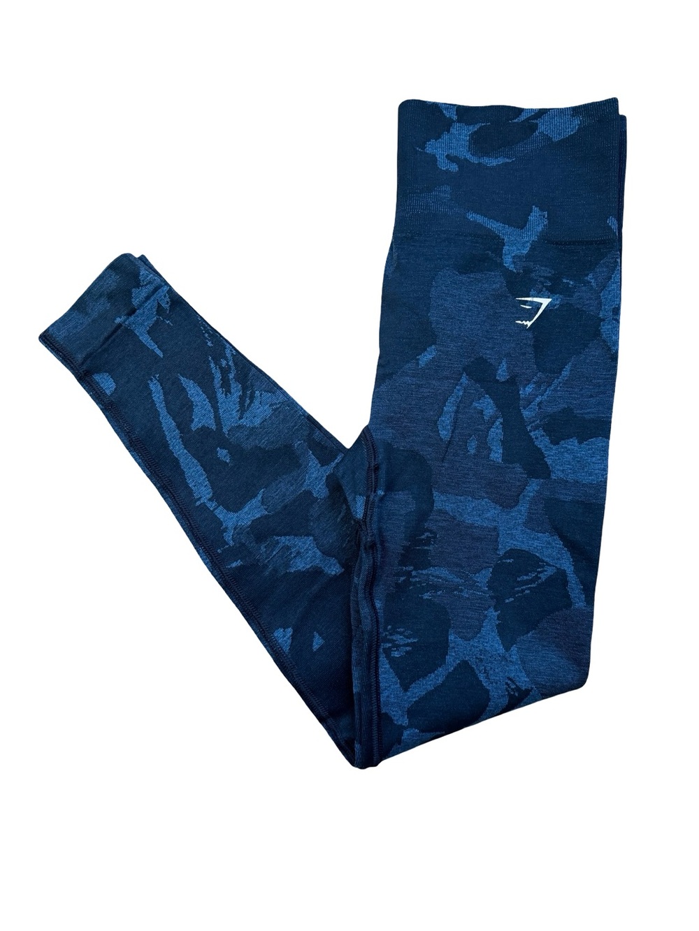 Gymshark Kids Dark Navy & Royal Blue Camo Leggings